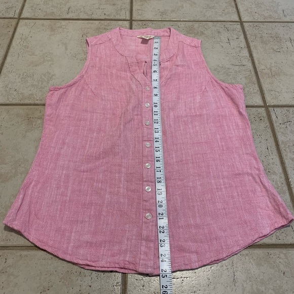 Weatherproof Vintage Pink Sleeveless Button-Up Top - Size S/P - Picture 3 of 5